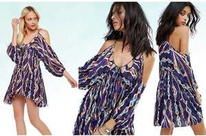 Free People Cold Shoulder Dress with Cut Out Details Size XS NWT